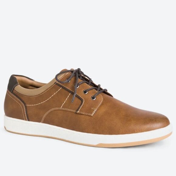 HAWKER RYE Larelissi Contrast Stitch Sneaker Cognac‎ Stitch Fix Size 11.5 NWT - Picture 1 of 7
